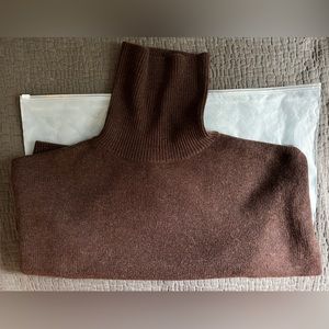NAKEDCASHMERE Krissa Turtleneck Cashmere Sweater chocolate XS NWT